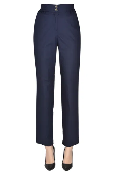Nenette Cotton Trousers In Blue
