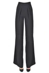 Nenette Crepè Wide Leg Trousers In Black