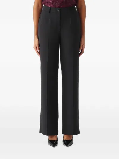 Nenette Evelin Pressed-crease Trousers In Black