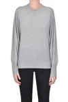 Nenette Extrafine Melange Knot Pullover In Gray