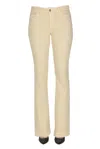 Nenette Flared Leg Jeans In Beige