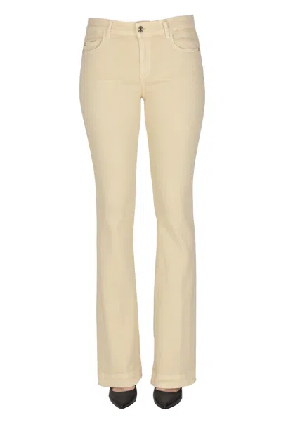 Nenette Flared Leg Jeans In Neutral