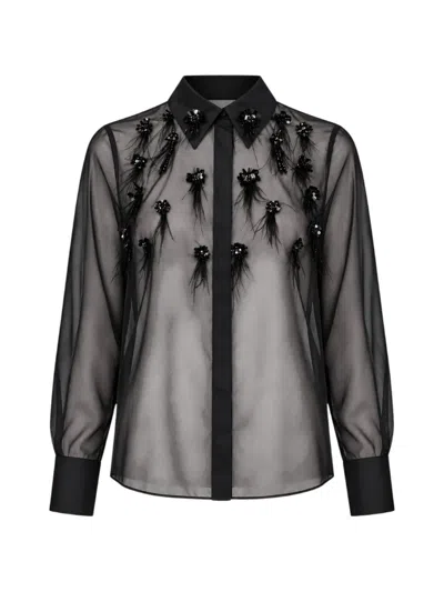 Nenette Frangi Embellished-detail Shirt In 블랙
