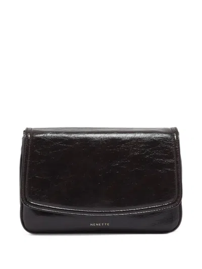 Nenette Izumi Logo-print Clutch Bag In Black