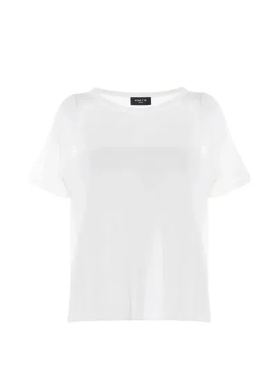 Nenette Maitai Sheer-panel Boat-neck T-shirt In White
