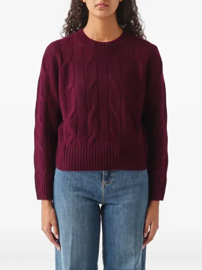 Nenette Men Cable-knit Crew-neck Sweater In 블루