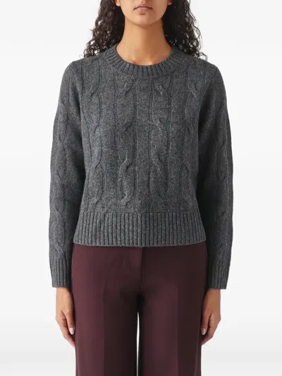 Nenette Men Cable-knit Sweater In 그레이