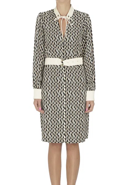 Nenette Optical Print Dress In Multi