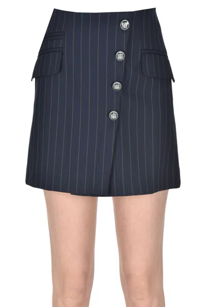 Nenette Pinstriped Skirt In Navy Blue