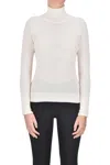 Nenette Ribbed Knit Pullover In White
