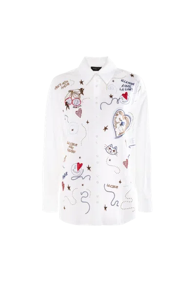 Nenette Shirt Woman  ♪ In White