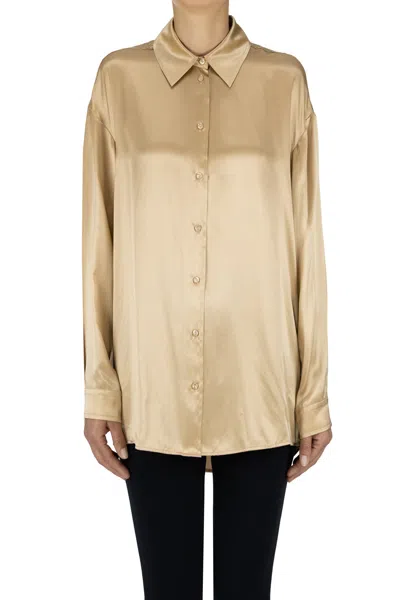 Nenette Silk Shirt In Gold