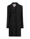 Nenette Tous Les Jours Woman Coat Charcoal Size 12 Wool, Polyester, Polyamide