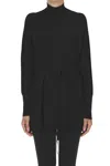 Nenette Viscose-blend Turtlenck Pullover In Black