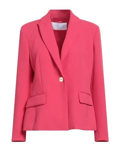 Nenette Woman Blazer Fuchsia Size 8 Polyester, Elastane In Pink
