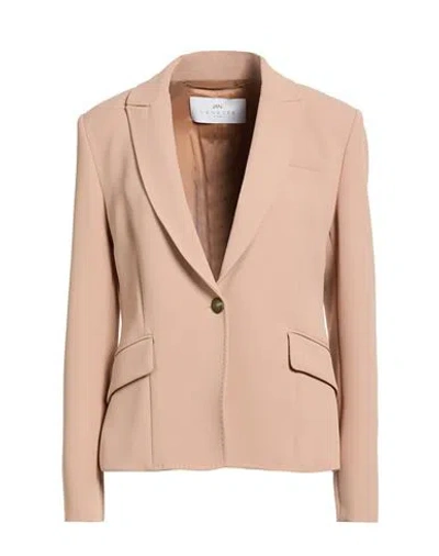 Nenette Woman Blazer Light Brown Size 8 Polyester, Elastane In Nude