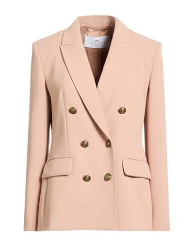 Nenette Woman Blazer Light Brown Size 8 Polyester, Elastane In Neutral