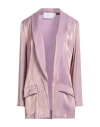 Nenette Woman Blazer Mauve Size 4 Viscose, Polyamide In Purple