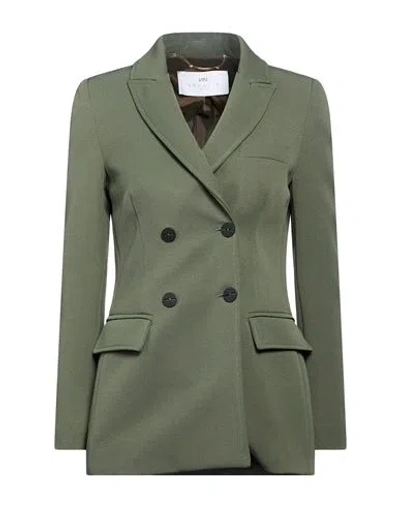 Nenette Woman Blazer Military Green Size 2 Polyester, Elastane