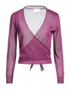 Nenette Woman Cardigan Garnet Size Xs Viscose, Polyester In Purple