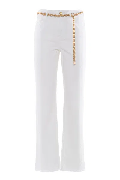 Nenette Woman Ivory Trousers In White