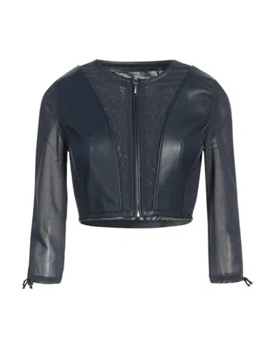 Nenette Woman Jacket Navy Size 8 Polyester, Elastane
