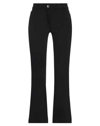 Nenette Woman Jeans Black Size 26 Cotton, Elastomultiester, Elastane