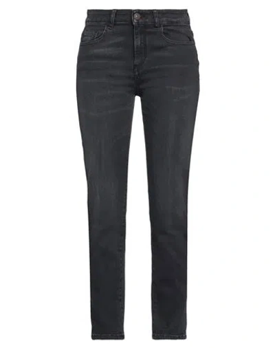 Nenette Woman Jeans Black Size 26 Cotton, Elastomultiester, Elastane