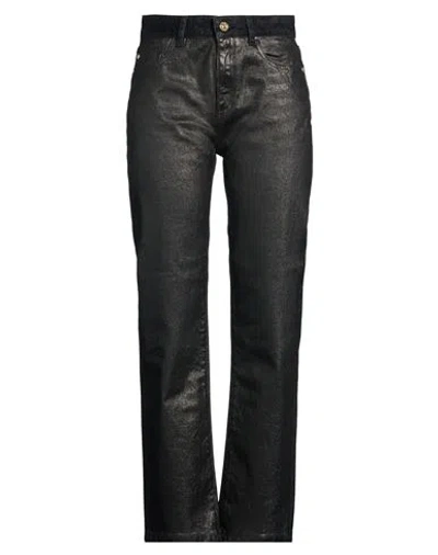 Nenette Woman Jeans Black Size 4 Cotton, Elastane