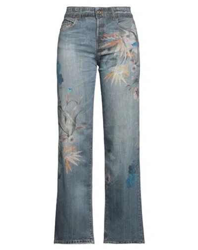 Nenette Woman Jeans Blue Size 4 Cotton, Elastomultiester, Elastane