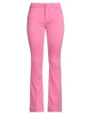 Nenette Woman Jeans Fuchsia Size 30 Cotton, Elastomultiester, Elastane In Pink