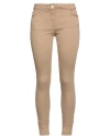 Nenette Woman Jeans Khaki Size 27 Cotton, Elastomultiester, Elastane In Beige
