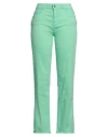 Nenette Woman Jeans Green Size 31 Cotton, Elastomultiester, Elastane In Green