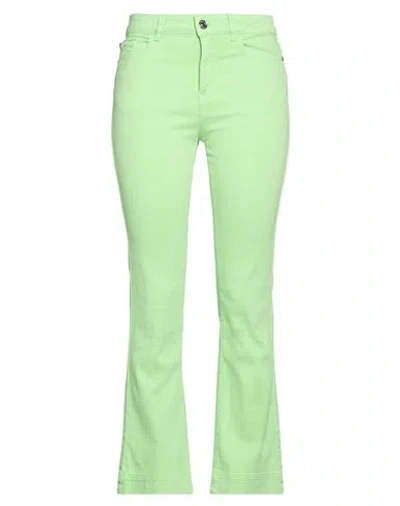 Nenette Woman Jeans Light Green Size 32 Cotton, Organic Cotton, Elastomultiester, Elastane