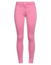 Nenette Woman Pants Magenta Size 28 Cotton, Elastomultiester, Elastane In Magenta