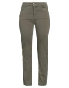 Nenette Woman Jeans Military Green Size 26 Cotton, Elastane