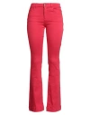 Nenette Woman Jeans Red Size 31 Cotton, Elastomultiester, Elastane In Red