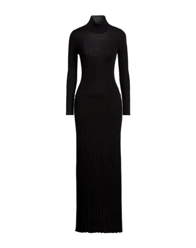 Nenette Woman Maxi Dress Black Size M Wool, Acrylic