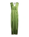 Nenette Woman Maxi Dress Green Size 10 Polyester In Green