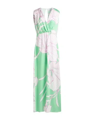 Nenette Woman Maxi Dress Light Green Size 10 Polyester In Multi