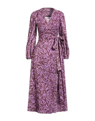 Nenette Woman Maxi Dress Mauve Size 4 Cotton In Purple