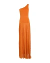 Nenette Woman Maxi Dress Orange Size M Viscose, Polyester In Orange