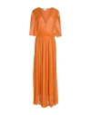 Nenette Woman Maxi Dress Orange Size Xl Viscose, Polyester In Orange