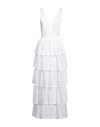 Nenette Woman Maxi Dress White Size M Viscose, Polyester