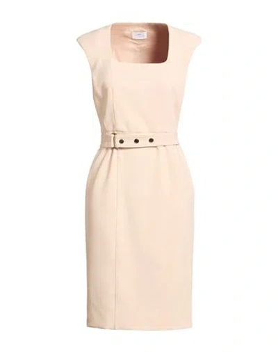 Nenette Woman Midi Dress Beige Size 6 Polyester, Elastane In Neutral