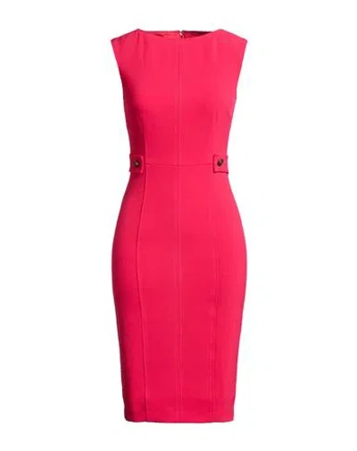 Nenette Woman Midi Dress Fuchsia Size 2 Polyester, Elastane In Pink