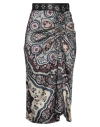 Nenette Woman Midi Skirt Dark Brown Size 4 Polyester