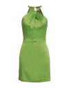 Nenette Woman Mini Dress Green Size 8 Viscose, Elastane In Green