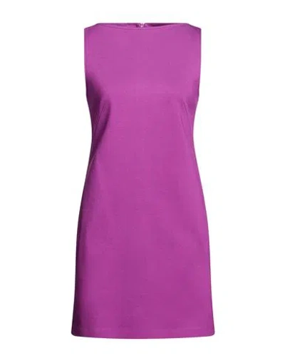 Nenette Woman Mini Dress Mauve Size 4 Viscose, Polyamide, Elastane In Purple