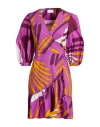Nenette Woman Mini Dress Mauve Size 6 Cotton In Purple